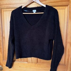 Stars Above Classic Black V-Neck Sweater